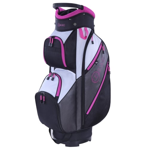Ram Golf Lightweight Ladies Cart Bag with 14 Way Dividers Top Grey/Pink