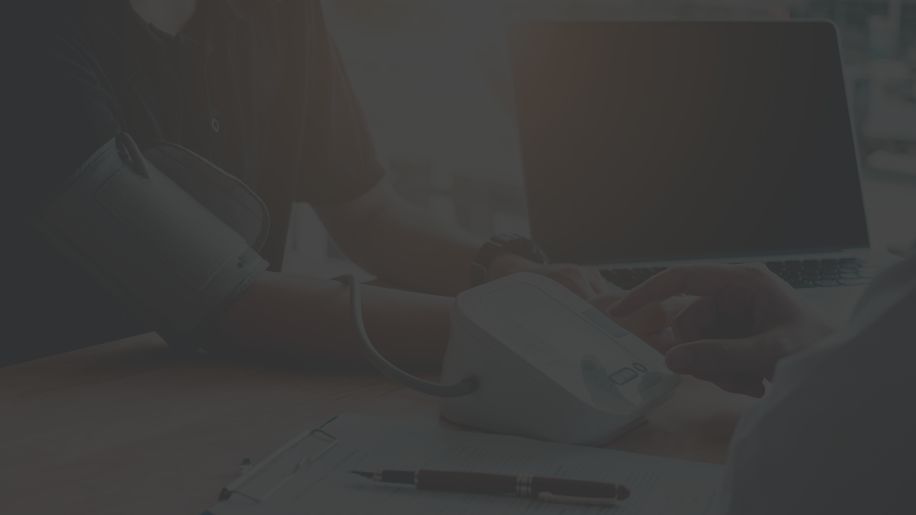 Person getting blood pressure tested