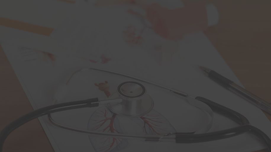 Stethoscope and illustration of lungs