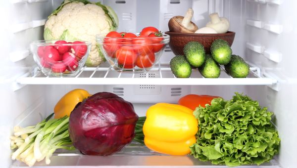 vegetables, crisper, fridge, refrigerator
