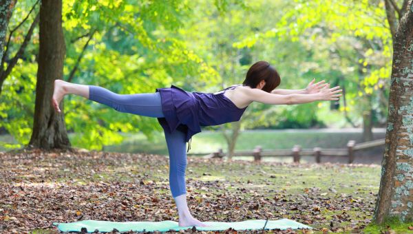 yoga pose outdoors