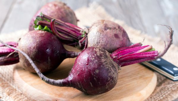 red beets on cutting board