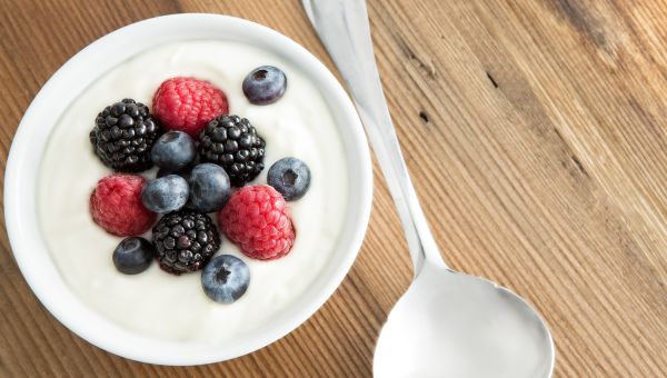 berries and yogurt