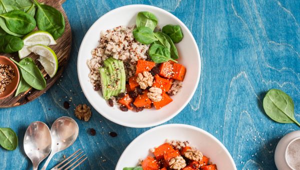 quinoa salad, avocado