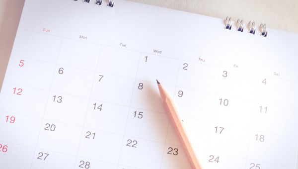 calendar, pencil, dates