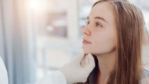 doctor, patient, gloved hand