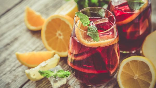 sangria, oranges, beverage, lemon