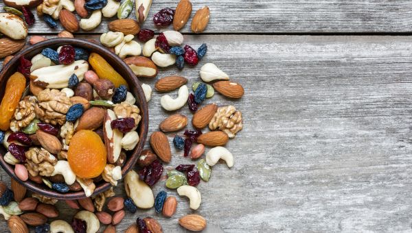 bowl of dried fruit and nuts