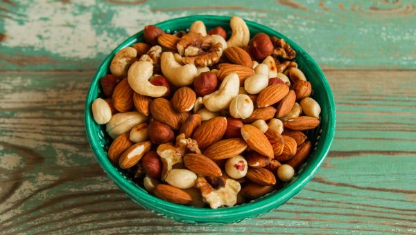 Assorted nuts in a bowl