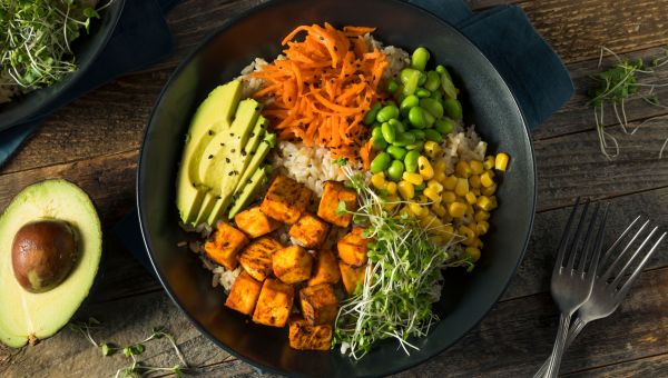 Asian inspired tofu bowl