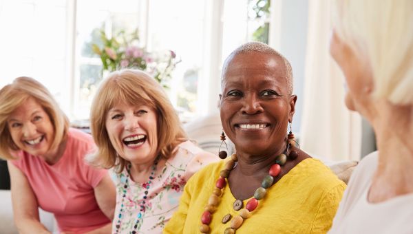 Senior women sharing a laugh