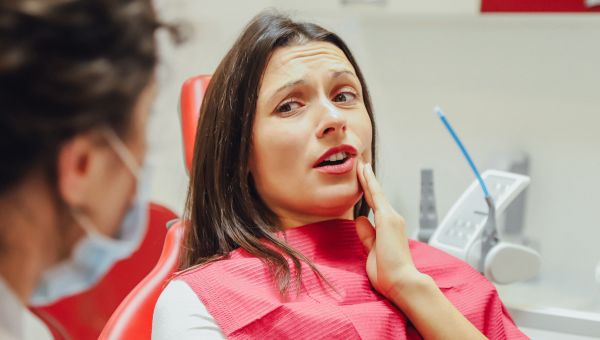 young woman at the dentist