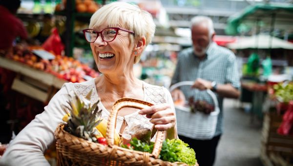 shopping at the farmer's market