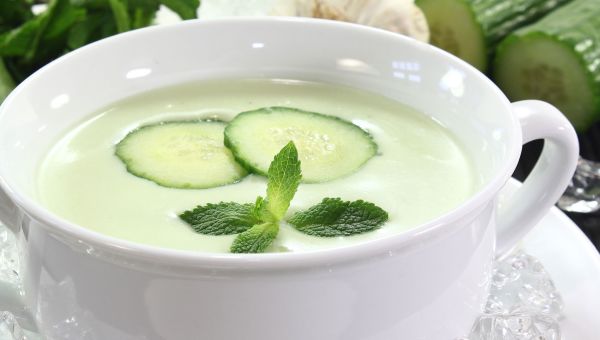Iced cucumber soup