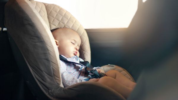 baby sleeping in car seat