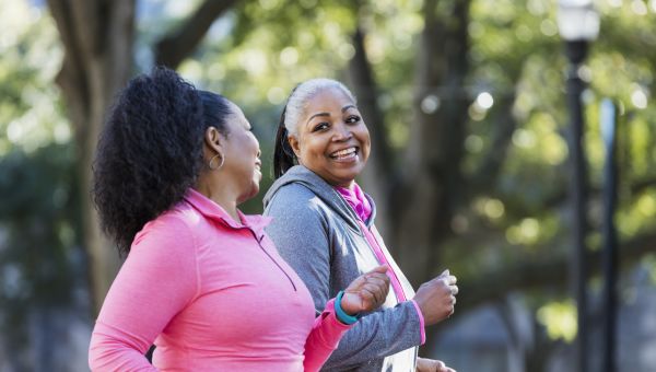 women friends walking outdoors