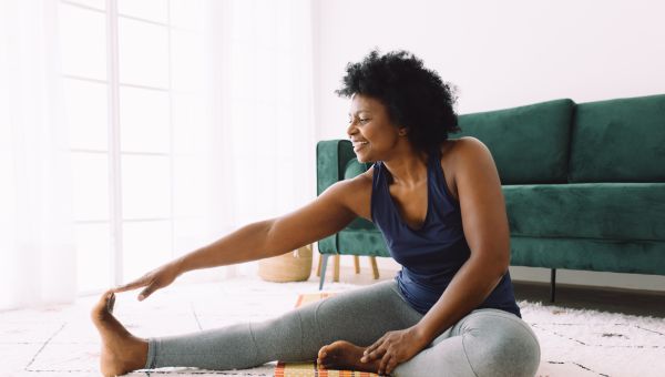 woman stretching
