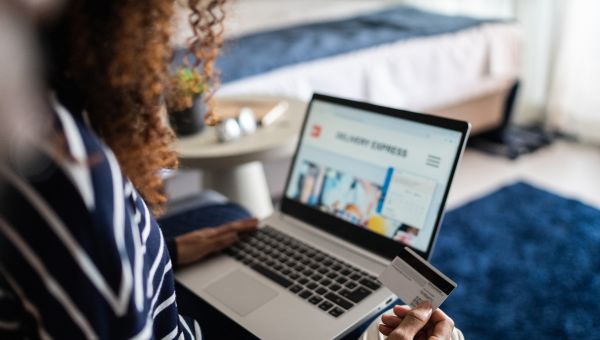 young woman budgeting for something special