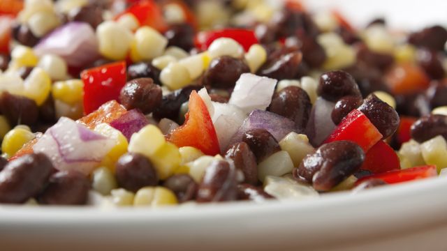 Bowl of bean and corn salad