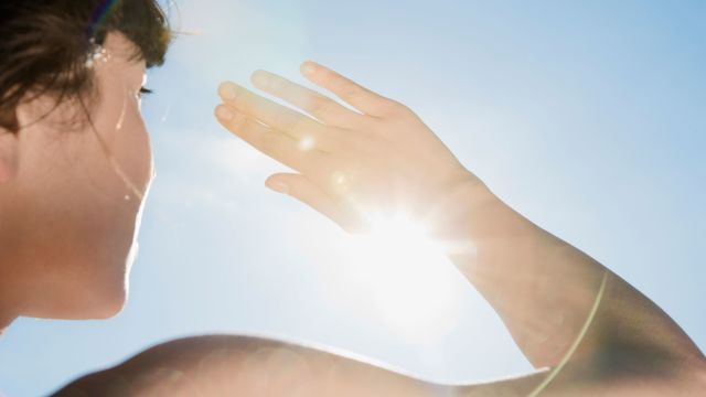 woman gazing into the sky