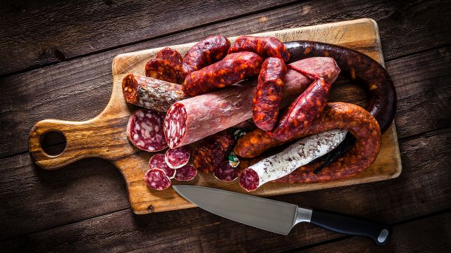 platter of sausages