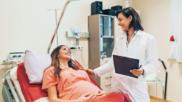 pregnant woman at doctor