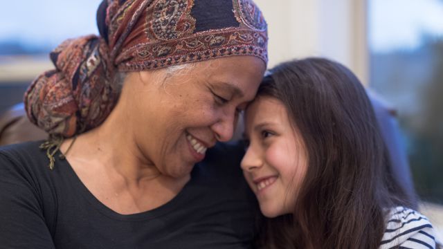 grandmother with granddaughter