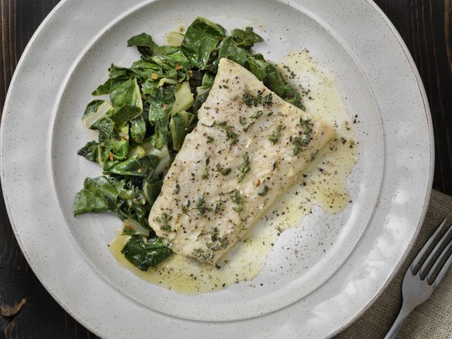 Poached Sea Bass with Basil Broth Recipe Sharecare