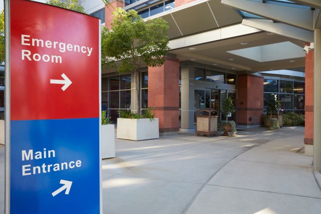 entrance to emergency department