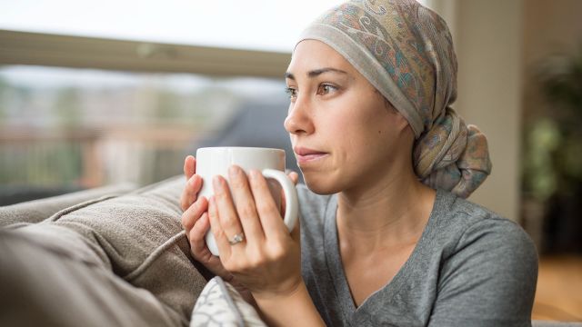 woman drinking tea