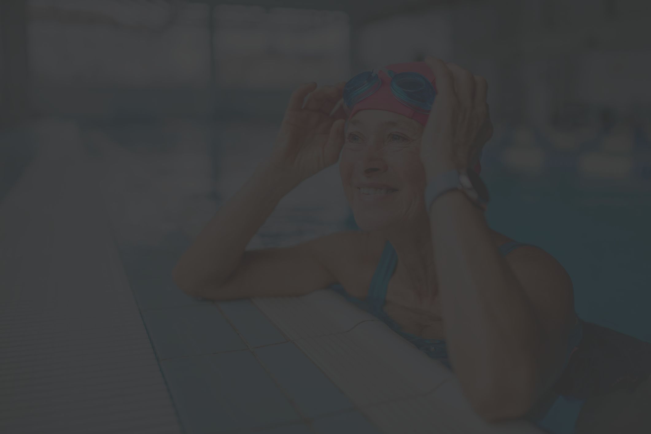 senior woman in pool