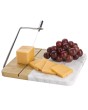 Marble and Bamboo Cheese Cutting Board with Slicer