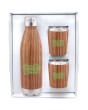 Stainless Steel Timber Bottle & Tumblers Gift Set