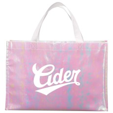 Iridescent Non-Woven Shopper Tote