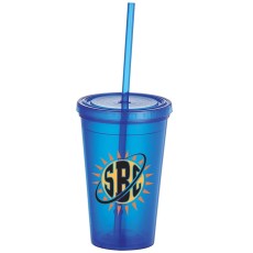 Iceberg 16oz. Double-wall Tumbler With Straw