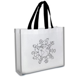 Reflective Coloring Tote Bag with Crayons