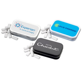 Custom Logo Peppermint Gum in Large Hinged Tin