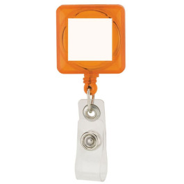 Square Plastic Retractable Badge Holder Clip