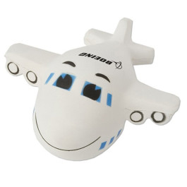 Imprinted Smiley Airplane Stress Reliever
