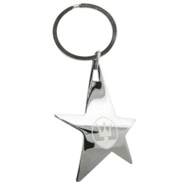Monogrammed Silver Stella Key Chain