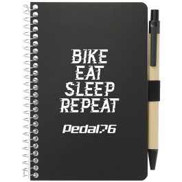 4" X 6" FSC Mix Pocket Spiral Notebook with Pen