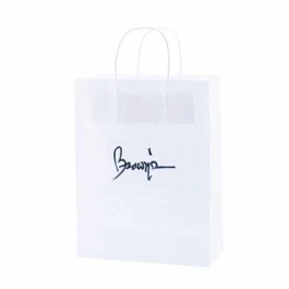 Promo White Kraft Shopping Bags