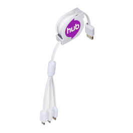 Printed 3-Way Retractable Noodle Cable