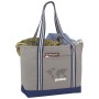 Stripe Handle 20 oz. Cotton Canvas Zipper Boat Tote