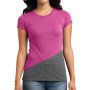 District Juniors Tri-Blend Pieced Crewneck Tee