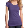District - Juniors Textured Girly Crew Tee
