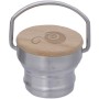21 oz. Shiny Tipton Stainless Steel Bottle With Bamboo Lid