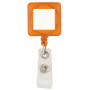 Square Plastic Retractable Badge Holder Clip