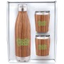 Stainless Steel Timber Bottle & Tumblers Gift Set