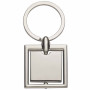 Monogrammed Square Metal Key Tag